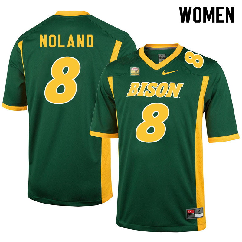 Women #8 Zeb Noland North Dakota State Bison College Football Jerseys Sale-Green